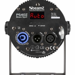 Spot LED Pin à LED 4 x 10 W 4-en-1 RGBW, zoom motorisé