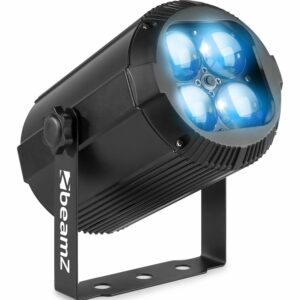 Spot LED Pin à LED 4 x 10 W 4-en-1 RGBW, zoom motorisé