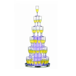 Cascade de champagne lumineuse