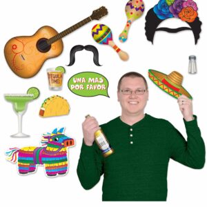 Kit photobooth thème Mexique 13 pièces