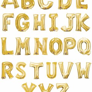 Ballon aluminium lettre doré 35 cm