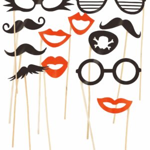 Kit photobooth 12 pièces lunettes et moustaches