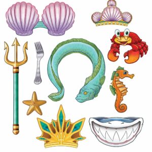 Kit photobooth princesse sirène 10 accessoires